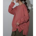 tシャツ 桃生地。オーバーロンT レディース