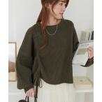 ニット セーター 「８色展開!/WEB限定」畦ギャザープルオーバー レディース