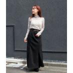 スカート ベルト付きスエードポン