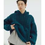 パーカー 「WEB限定」ボリュームケーブル ニット パーカー / ロングシーズン着用可能 / 超軽量 / ユニセックス メンズ レディース