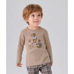 tシャツ やわらか長袖らくちんTシャツ(テディベア) キッズ 子供服 男の子 女の子