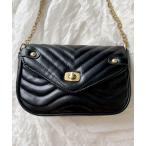 ショルダーバッグ バッグ ミニポーチ付きキルティングチェーンクロスバッグ レディース