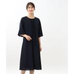 ワンピース 「手洗い可」スモッキング刺繍フレアワンピース