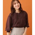 ブラウス シャツ 「接触冷感／洗える」ピンタックシアーブラウス レディース