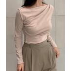 tシャツ オフショルダー長袖カットソー レディース
