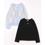 tシャツ アーガイルカーデトロンTセット キッズ 子供服 女の子