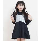 ワンピース シャツワンピトビスチェセット キッズ 子供服 女の子