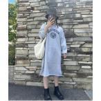 パーカー 秋冬服 裏起毛 スウェット ロング丈 ワンピース パーカー チュニック -ARCADE Limited Line- レディース