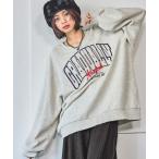 トレーナー スウェット 3Dシシュウカレッジスウェット レディース