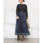 スカート osono長さ変えれるチュール刺繍レーススカート レディース