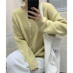 ニット セーター クルーネックニットカーディガン レディース