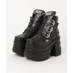 ブーツ ヨースケYOSUKE ウィメンズ厚底トリプルモンクベルティッドショートブーツ4460051 レディース