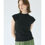 tシャツ ハイネックランダムリブトップス レディース