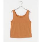 タンクトップ ノースリーブ Uネックシアータンクトップ レディース