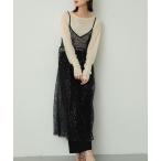 ショッピングスパンコール ワンピース スパンコールキャミワンピース