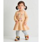 ショッピングミキハウス ワンピース 「NEW Color Series」裏毛パイル素材 フレアワンピース キッズ 子供服 女の子