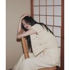 ショッピングジレ ベスト ジレ ハンドニットロービングベスト レディース