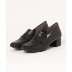 パンプス 「極ふわっ」太ヒールローファーパンプス　W23066「Parade」