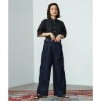 ジーンズ デニム デニムパンツ Lee/リー ワイドデニムパンツ サスペンダー付き マルチWAY レディース