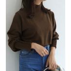 ショッピングハイネック ニット セーター ハイネッククルミボタンボリューム袖ニット レディース