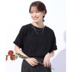 tシャツ 「UV」秋色で大人のこなれ感 お袖タックトップス レディース