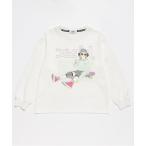 tシャツ ガール線画プリント長袖Tシャツ キッズ 子供服 女の子