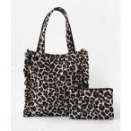 ショッピングレオパード トートバッグ PRECIOUS WAVES BAG WITH POUCH ポーチ付きトートバッグ レディース