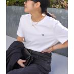 tシャツ 「Calvin Klein / カルバン クライン」Compact CK embroidery T-sh レディース