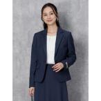 スーツ デレガントスーツ　ミニチェック　ジャケット　ネイビー/ブラウン「ストレッチ」「マシンウォッシャブル」「スリム」 レディース