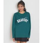 tシャツ 「GOODPRICE」カレッジプリント長袖Tシャツ キッズ 子供服 女の子