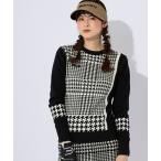 ニット セーター アシンメトリークルーネックセーター レディース