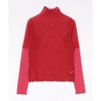 tシャツ パワーチュール配色タートルカットソー レディース