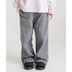パンツ 「綿100%」デニムワイドパンツ キッズ 子供服 女の子