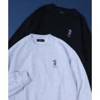 トレーナー スウェット ANPAS Fleece Lining Flower Embroidery Oversized SweatShirt/ANPA