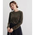 tシャツ シアーカットベロアロンT レディース