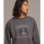 tシャツ SCHOTT-COLOR FLOCKY BULLDOG LS　TEE メンズ レディース