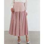 スカート ニットドッキングタフタスカート