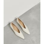 パンプス ローヒールスリットパンプス