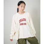 tシャツ 布帛ドッキング ロンT レディース