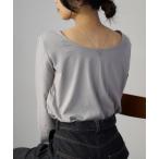 tシャツ バックオープン長袖Tシャツ レディース