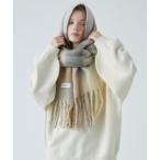  muffler [VELNUS]Mohair touch gradation-like volume check muffler/mohe прикреплять glate-sho