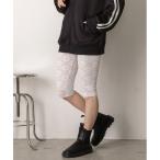 ショッピングレギンス レギンス スパッツ 切り替えレース ハーフレギンスパンツ レディース