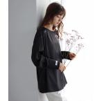 tシャツ name satin pullover / 袖ネームサテンプルオーバー レディース
