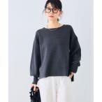 ニット セーター 「洗える・タンブル乾燥可」サマ美え スウェットライクバルーンスリーブニット「CROSS FUNCTION/クロスファンクション」 レ