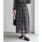 スカート HusHusH チェックプリントシ