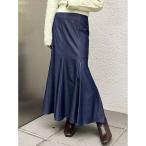 スカート バックレースアップストレッチマーメイドスカート