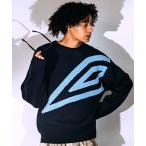 セーター ニット UMBRO/アンブロ SP BIG LOGO Knit pullover/別注 ビッグロゴ ニットプルオーバー メンズ