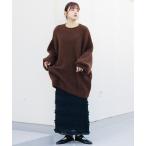 ワンピース ボリュームニットミニワンピース