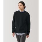 セーター ニット 紳士　洗えるウールミドルゲージクルーネックセーター メンズ