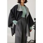 ポンチョ スタンドネックポンチョ アウター / 羽織り / ウール混 レディース